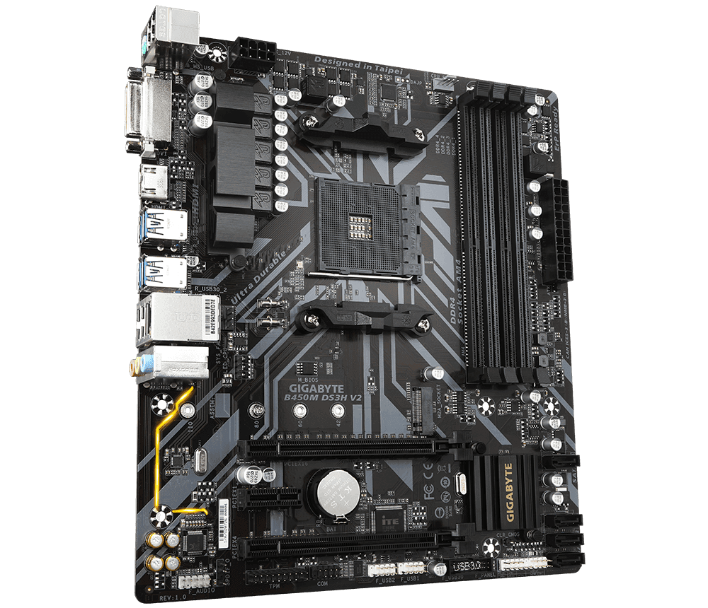 GIGABYTE B450M DS3H V2 Motherboard